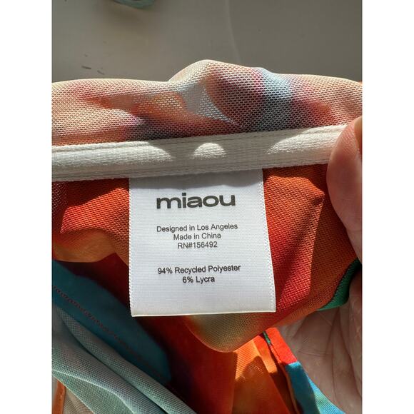 Miaou Multicolor Mesh Bandana Cowl Tank Top Women’s S - Picture 11 of 15